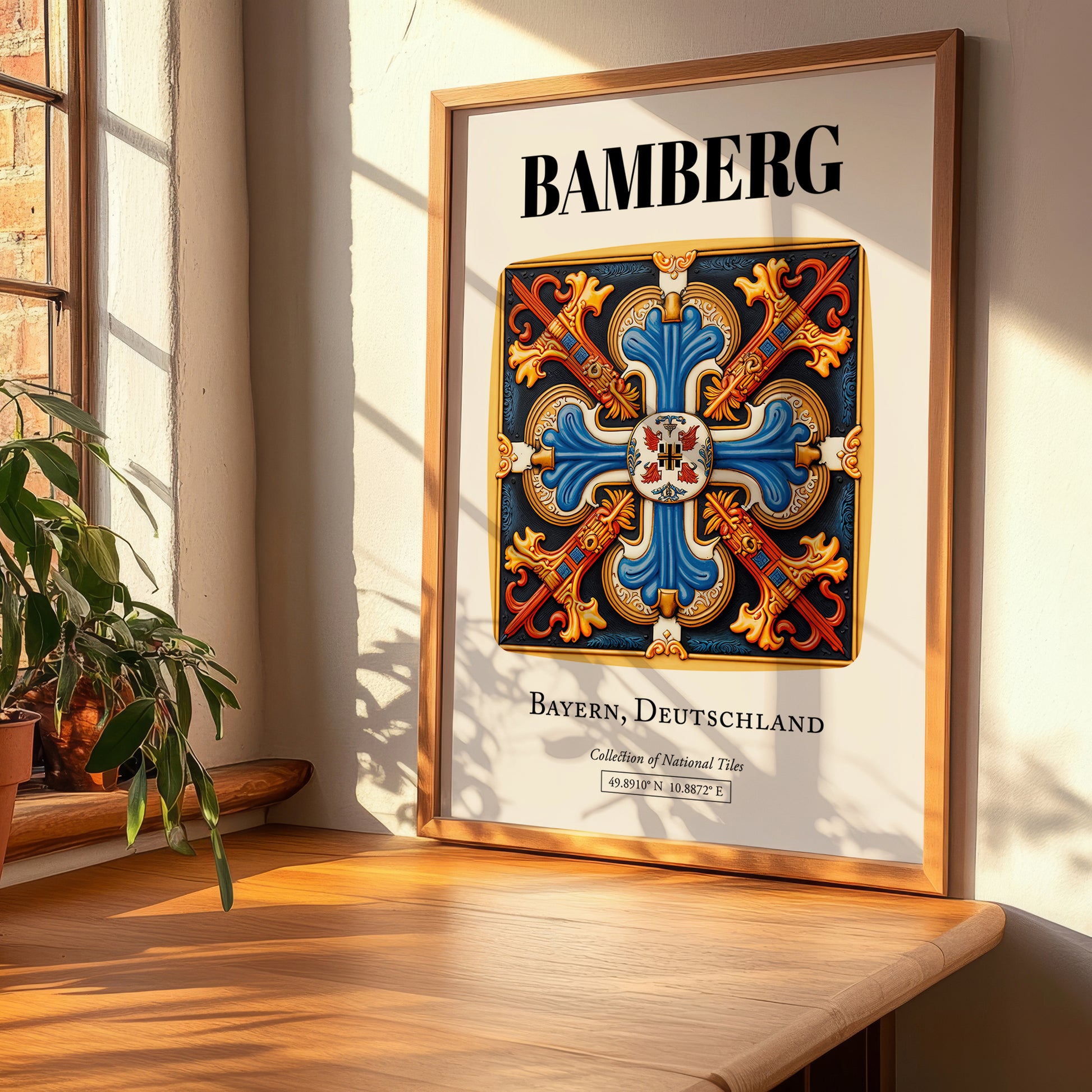 Bamberg, Germany – Travel Poster, clean layout with no caption