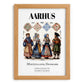 Aarhus, Denmark – Minimalist Travel Print, set in oak frame