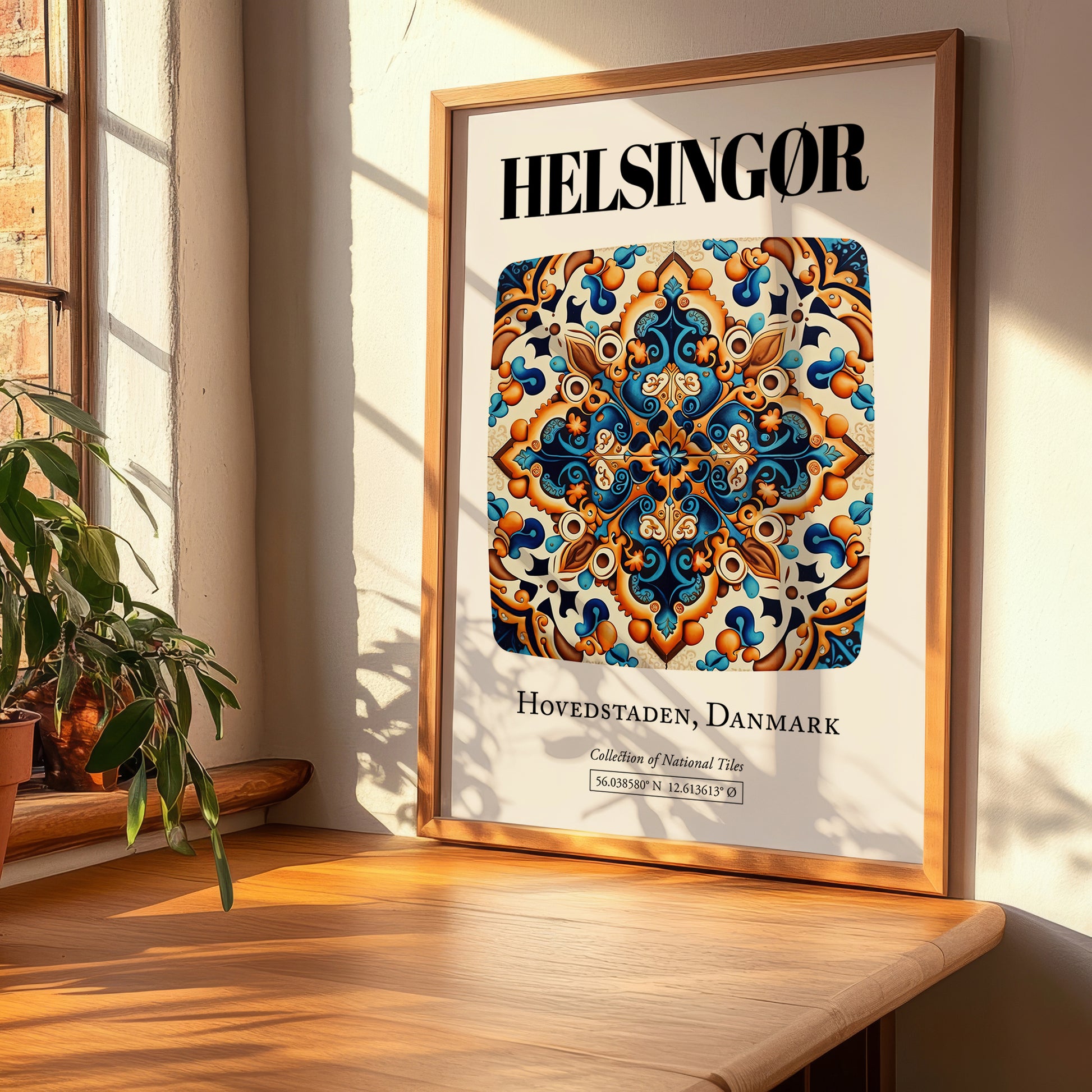 Helsingør, Denmark – Vintage Travel Poster, clean layout with no caption
