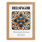 Helsingør, Denmark – Vintage Travel Poster, set in oak frame