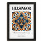 Helsingør, Denmark – Vintage Travel Poster, in sleek black frame