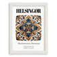 Helsingør, Denmark – Vintage Travel Poster, placed in minimal white frame