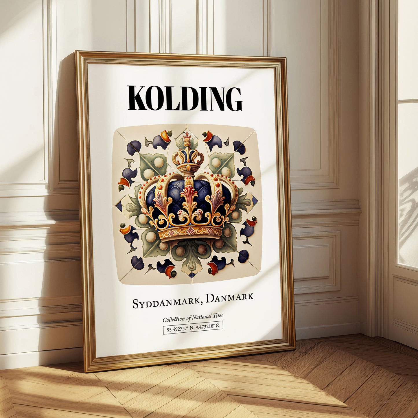 Kolding, Denmark – Travel Poster, styled in a charming Paris street view