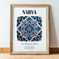 Narva, Estonia – Travel Wall Art, in wooden frame leaning on the floor