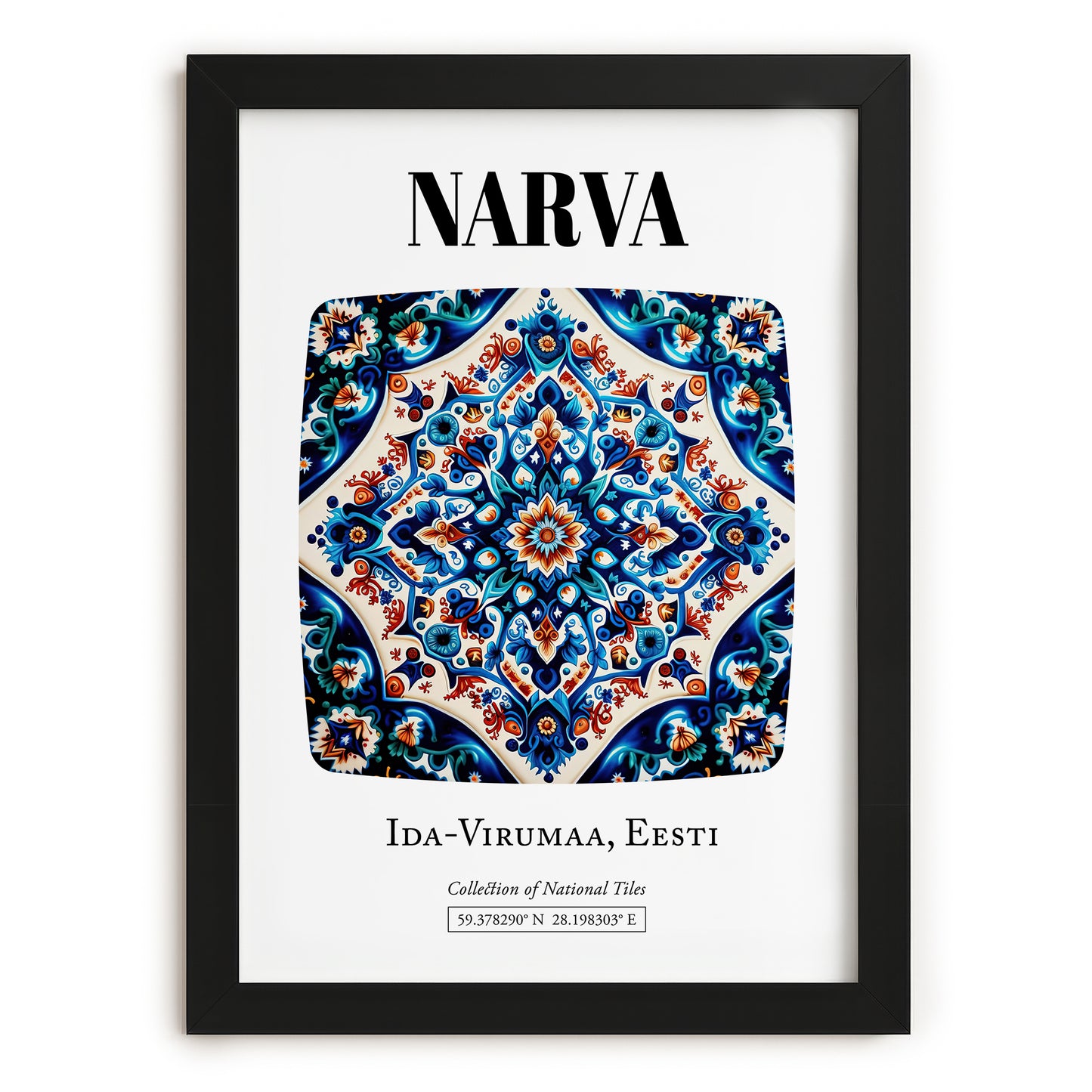 Narva, Estonia – Travel Wall Art, in sleek black frame