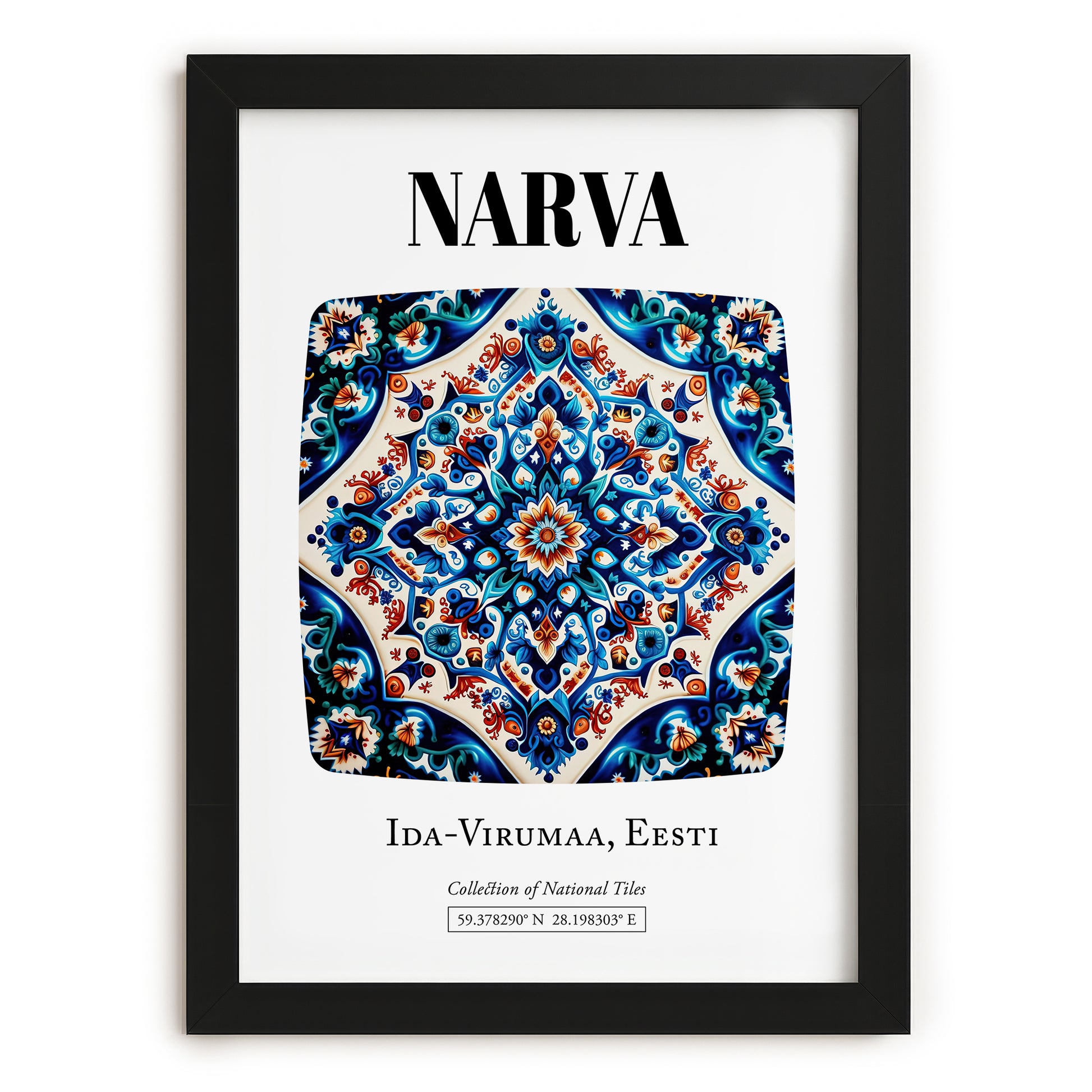 Narva, Estonia – Travel Wall Art, in sleek black frame