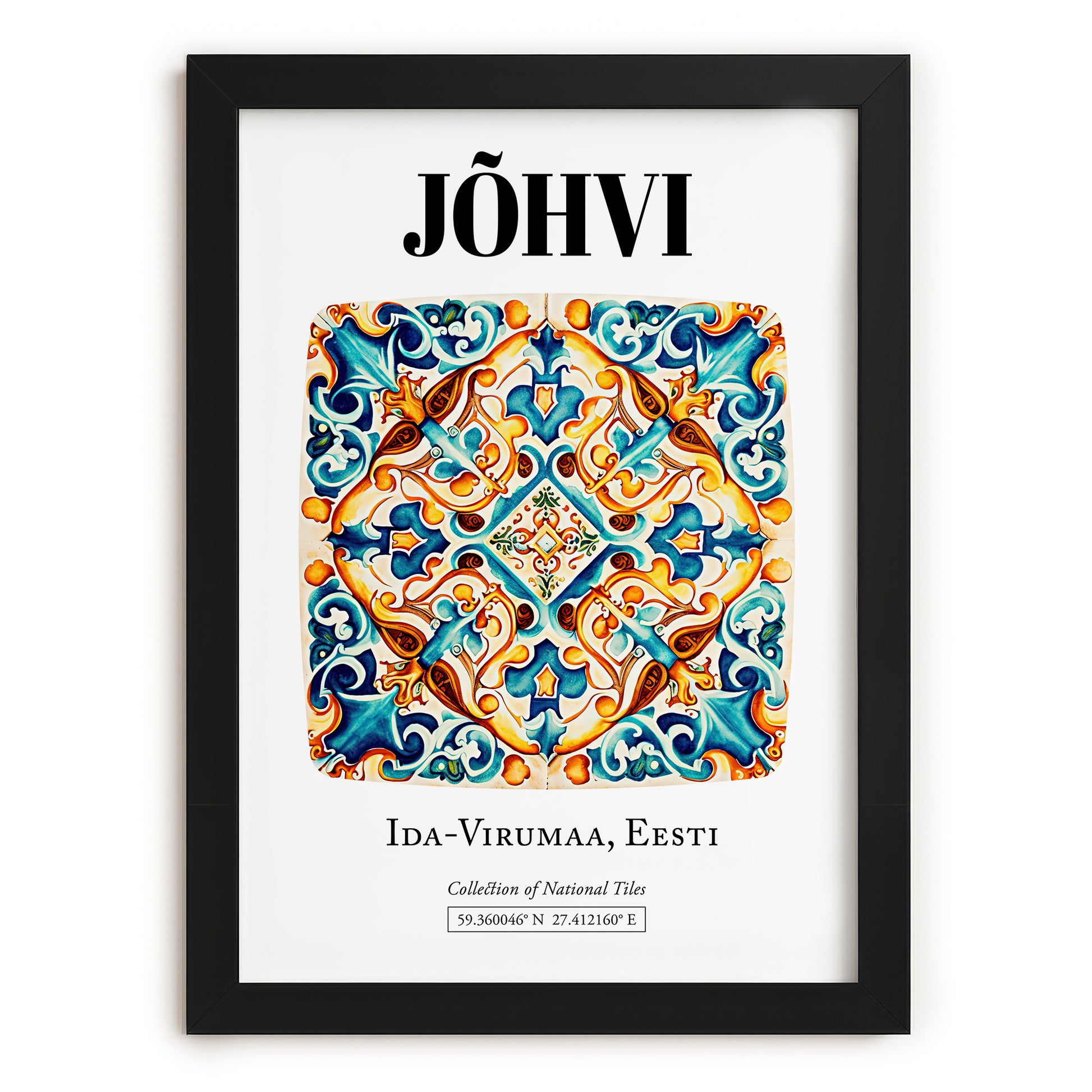 Jõhvi, Estonia – Travel Wall Art, in sleek black frame