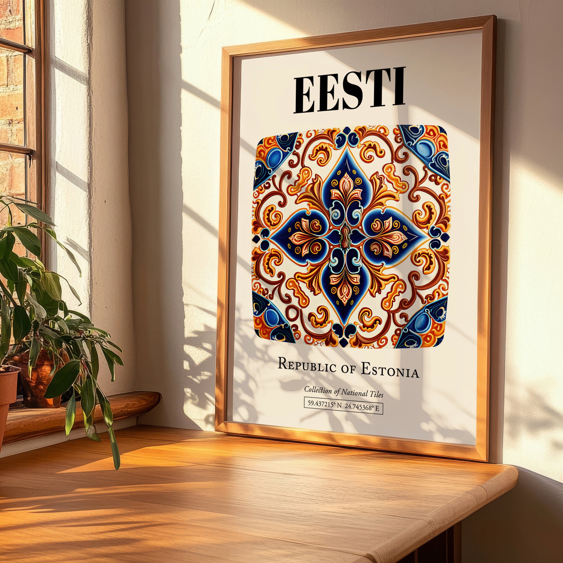 Eesti, Estonia – Travel Print, clean layout with no caption
