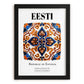 Eesti, Estonia – Travel Print, in sleek black frame