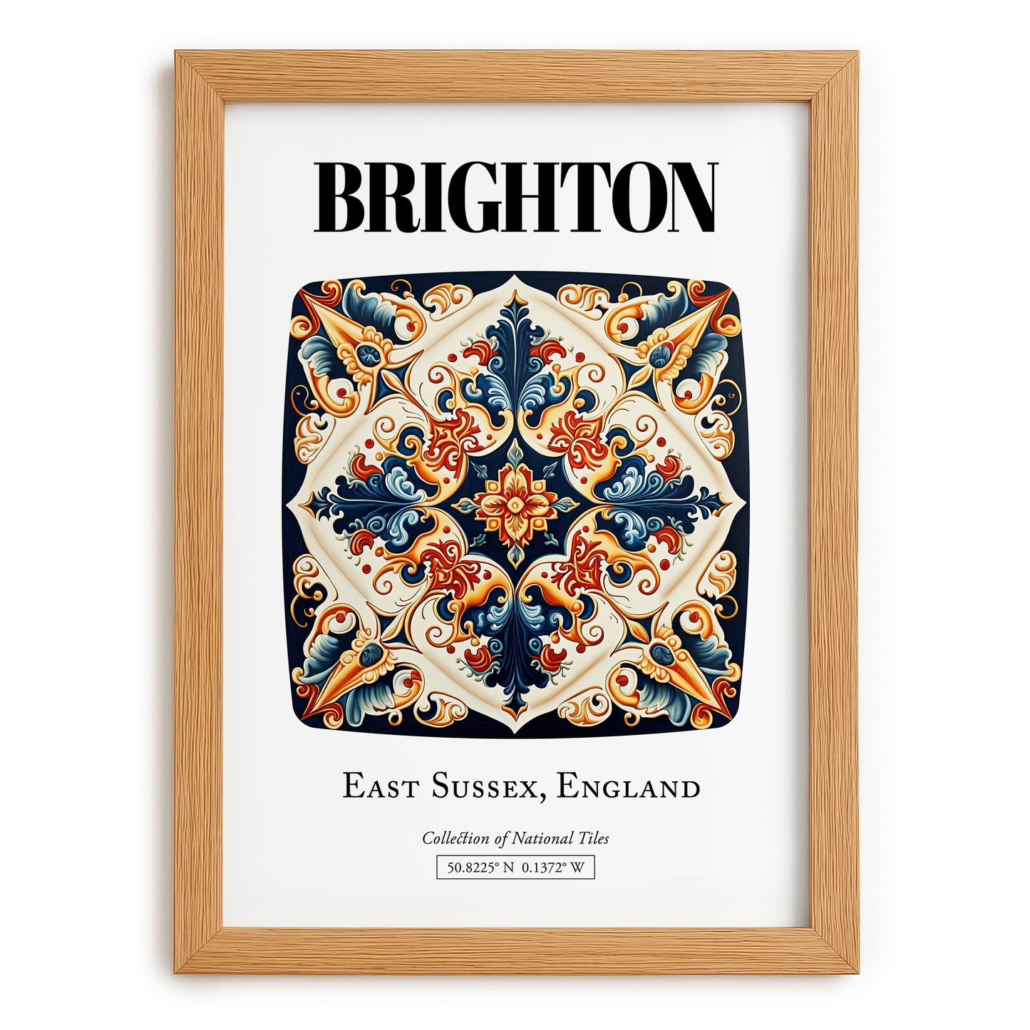 Brighton, England – Travel Wall Art, set in oak frame