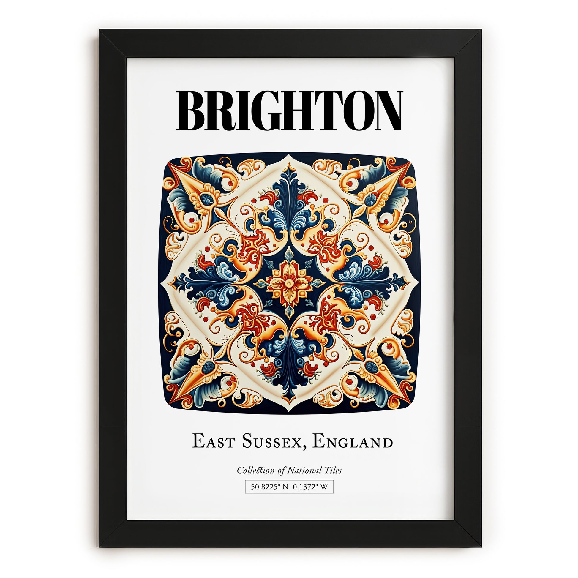 Brighton, England – Travel Wall Art, in sleek black frame