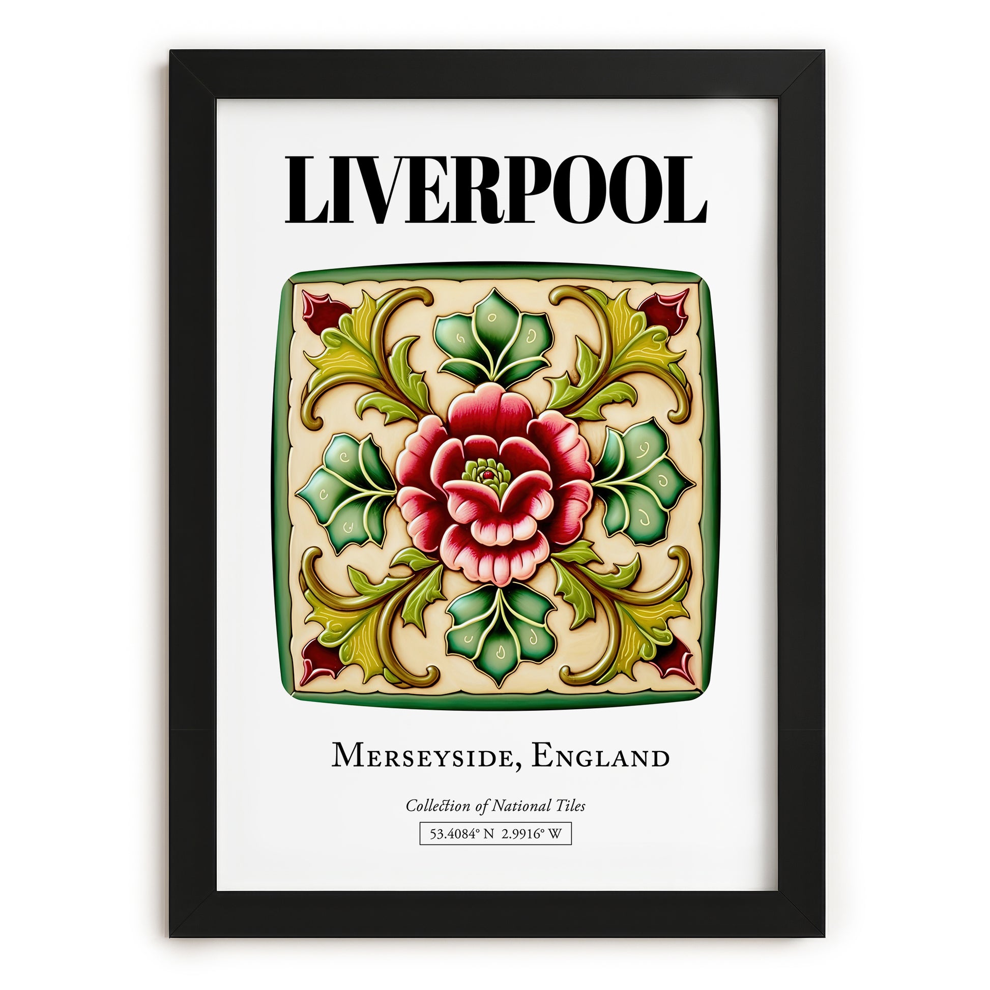Liverpool, England – Travel Wall Art, in sleek black frame