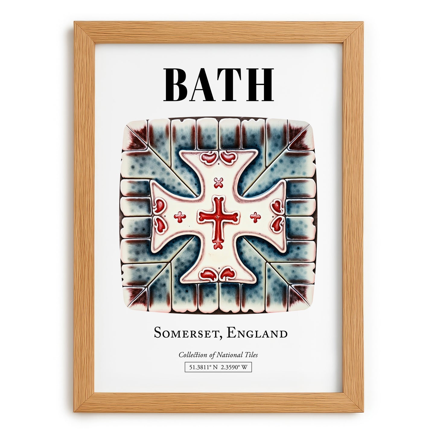 Bath, England – Travel Wall Decor, set in oak frame