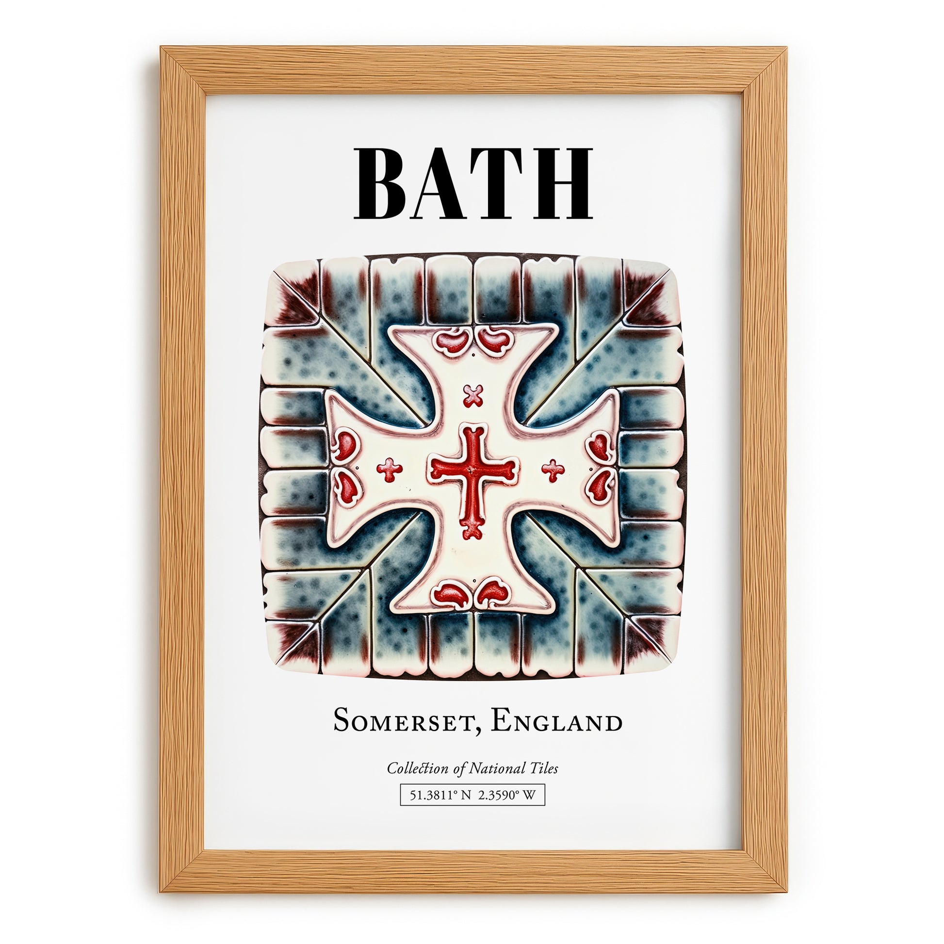 Bath, England – Travel Wall Decor, set in oak frame