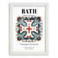 Bath, England – Travel Wall Decor, placed in minimal white frame