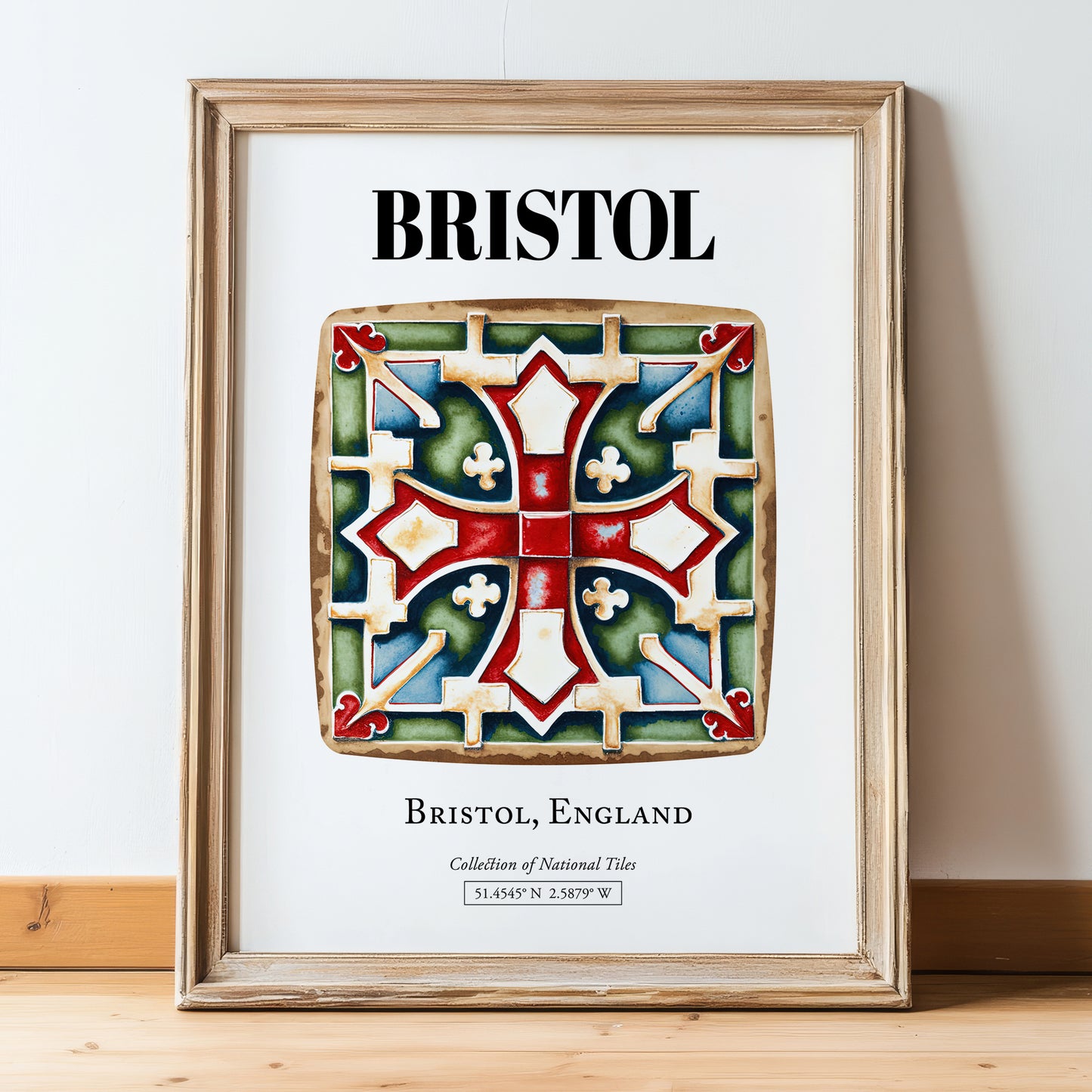 Bristol, England – Dream Destination Decor, in wooden frame leaning on the floor