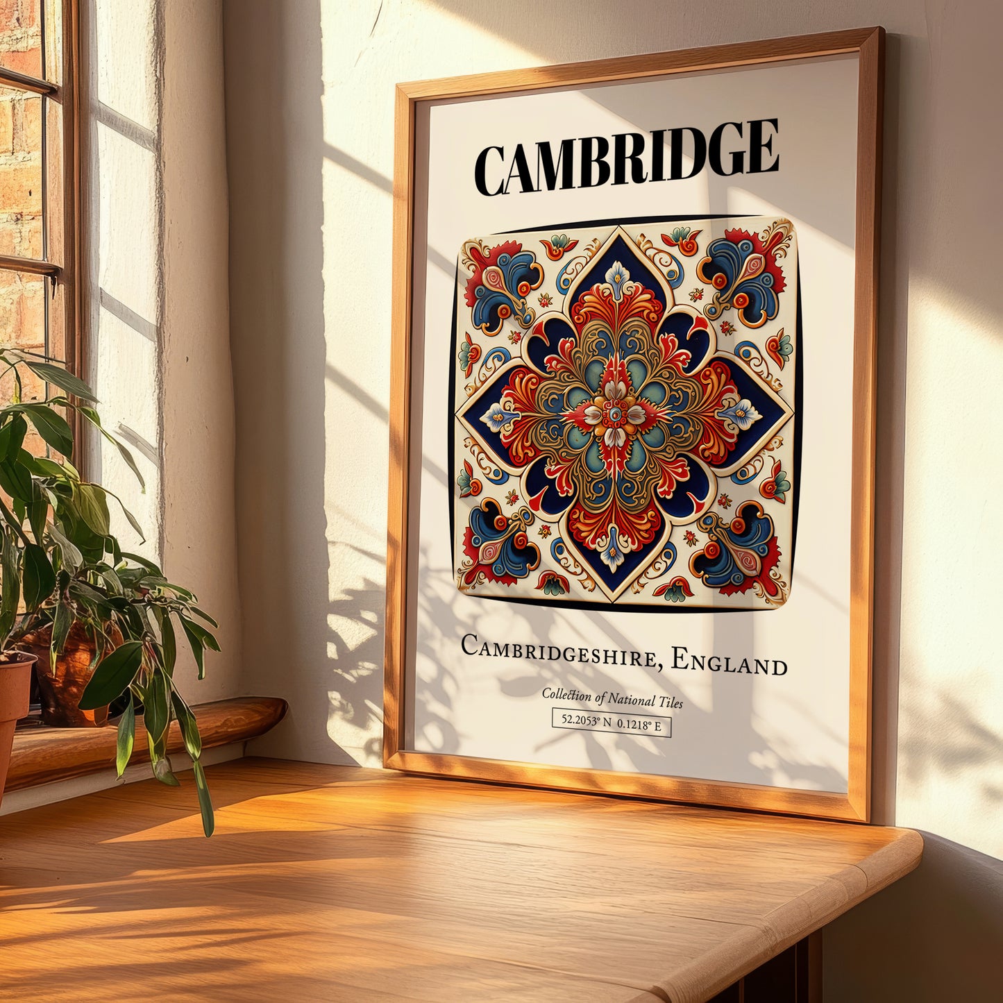 Cambridge, England – Travel Poster, clean layout with no caption