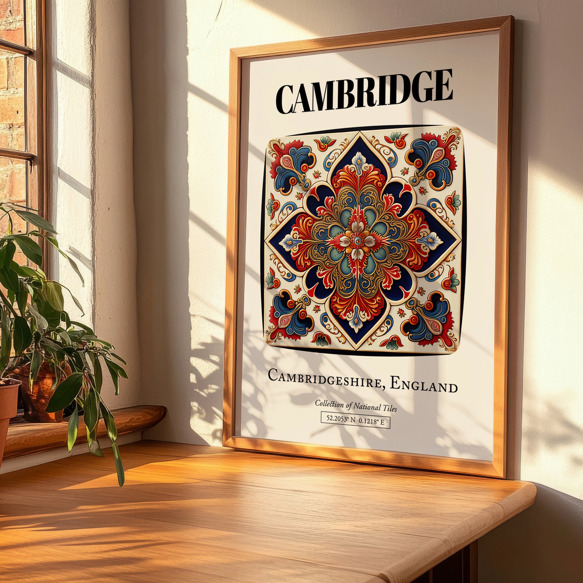 Cambridge, England – Travel Poster, clean layout with no caption