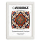Cambridge, England – Travel Poster, placed in minimal white frame