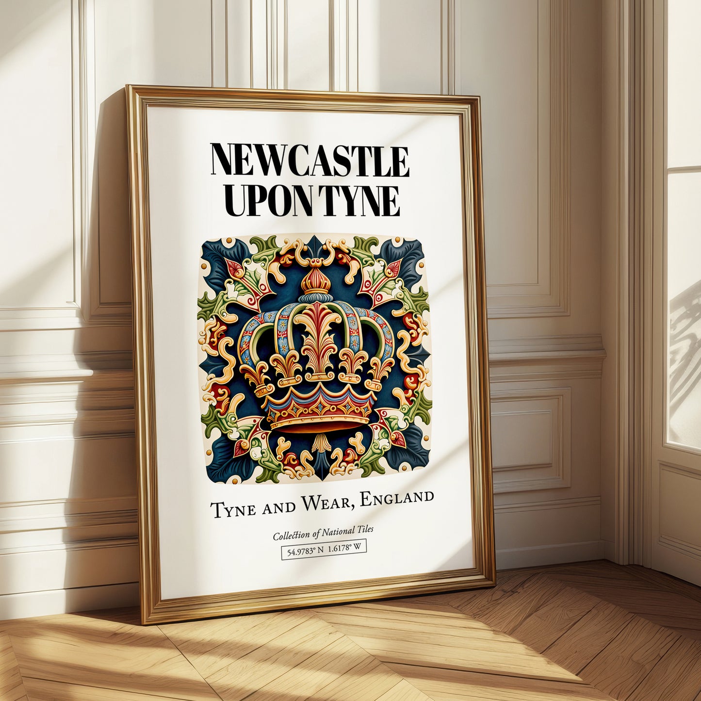 Newcastle Upon Tyne, England – Travel Print, styled in a charming Paris street view