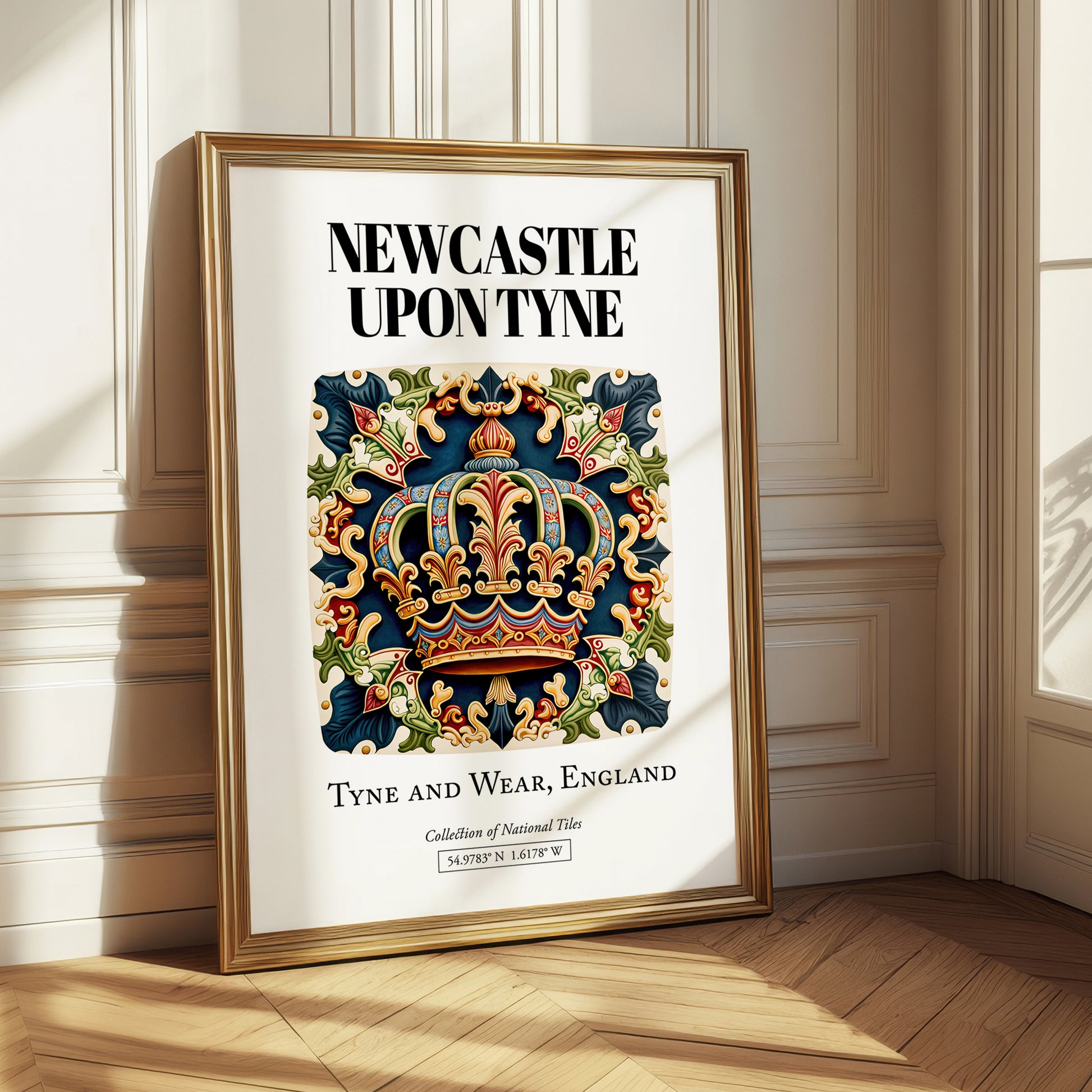 Newcastle Upon Tyne, England – Travel Print, styled in a charming Paris street view