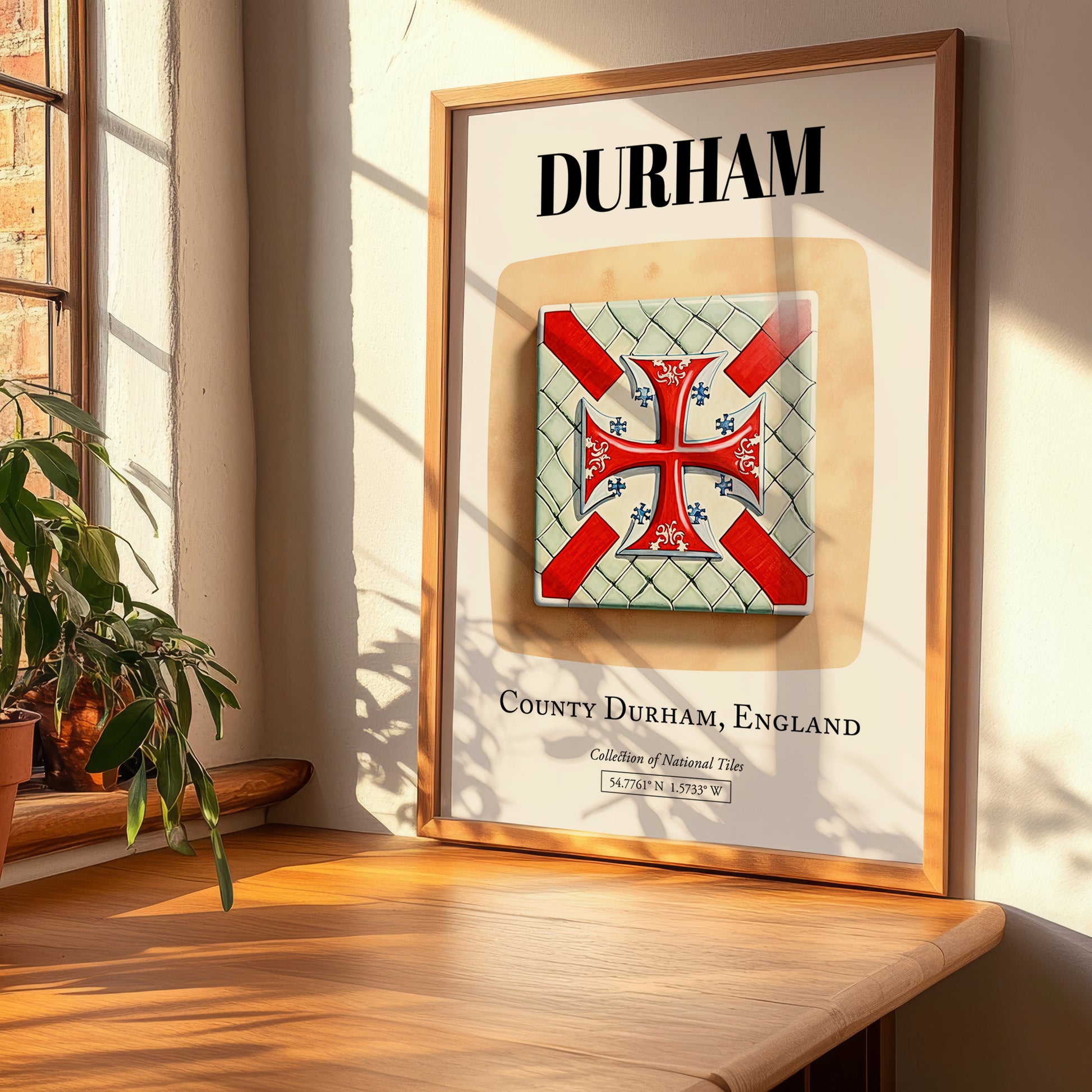 Durham, England – Travel Poster, clean layout with no caption