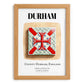 Durham, England – Travel Poster, set in oak frame