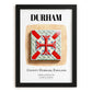 Durham, England – Travel Poster, in sleek black frame