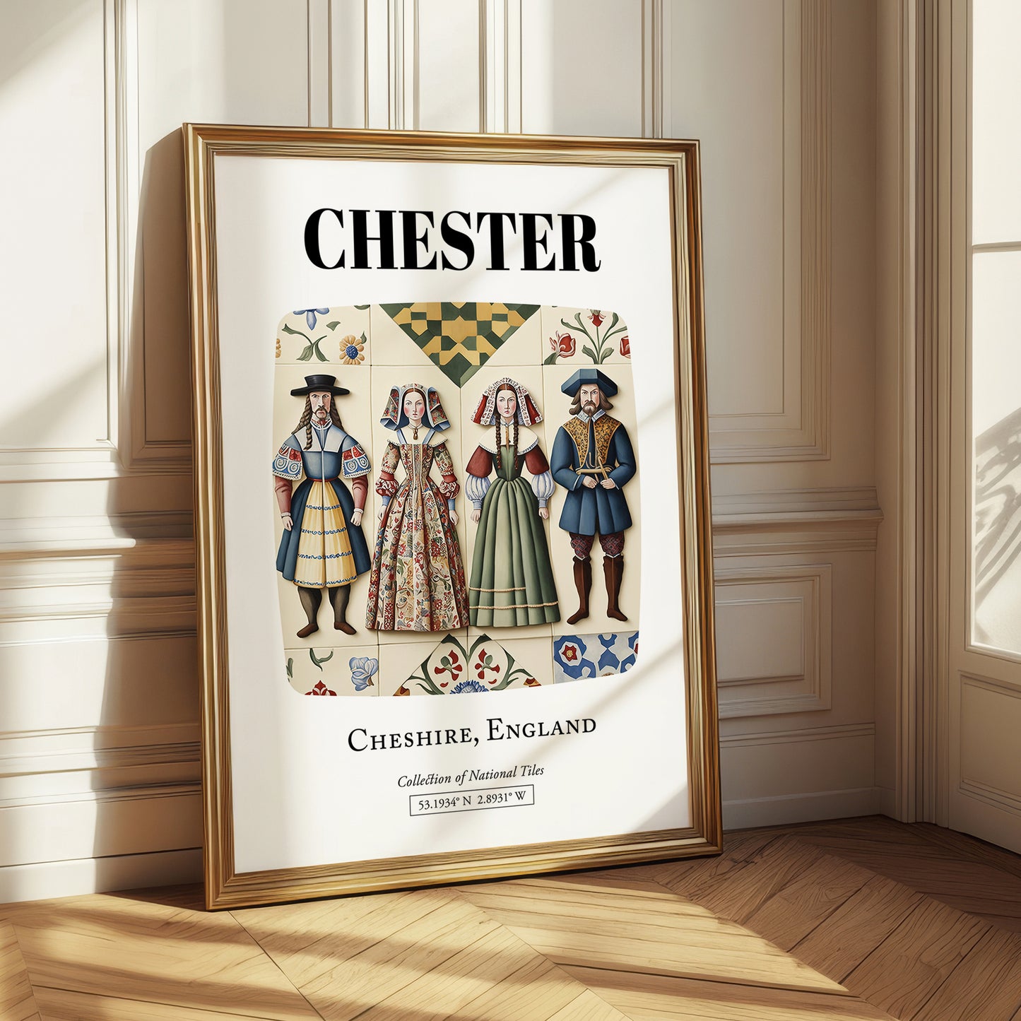 Chester, England – Cityscape Wall Art, styled in a charming Paris street view