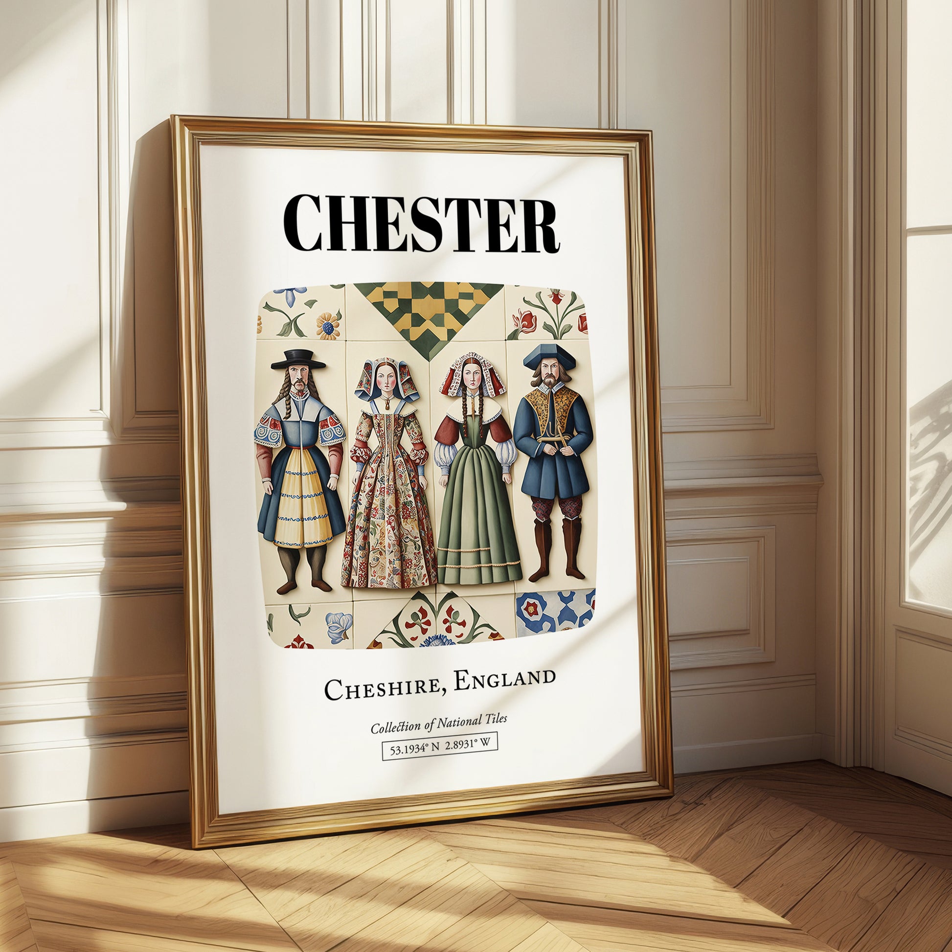 Chester, England – Cityscape Wall Art, styled in a charming Paris street view