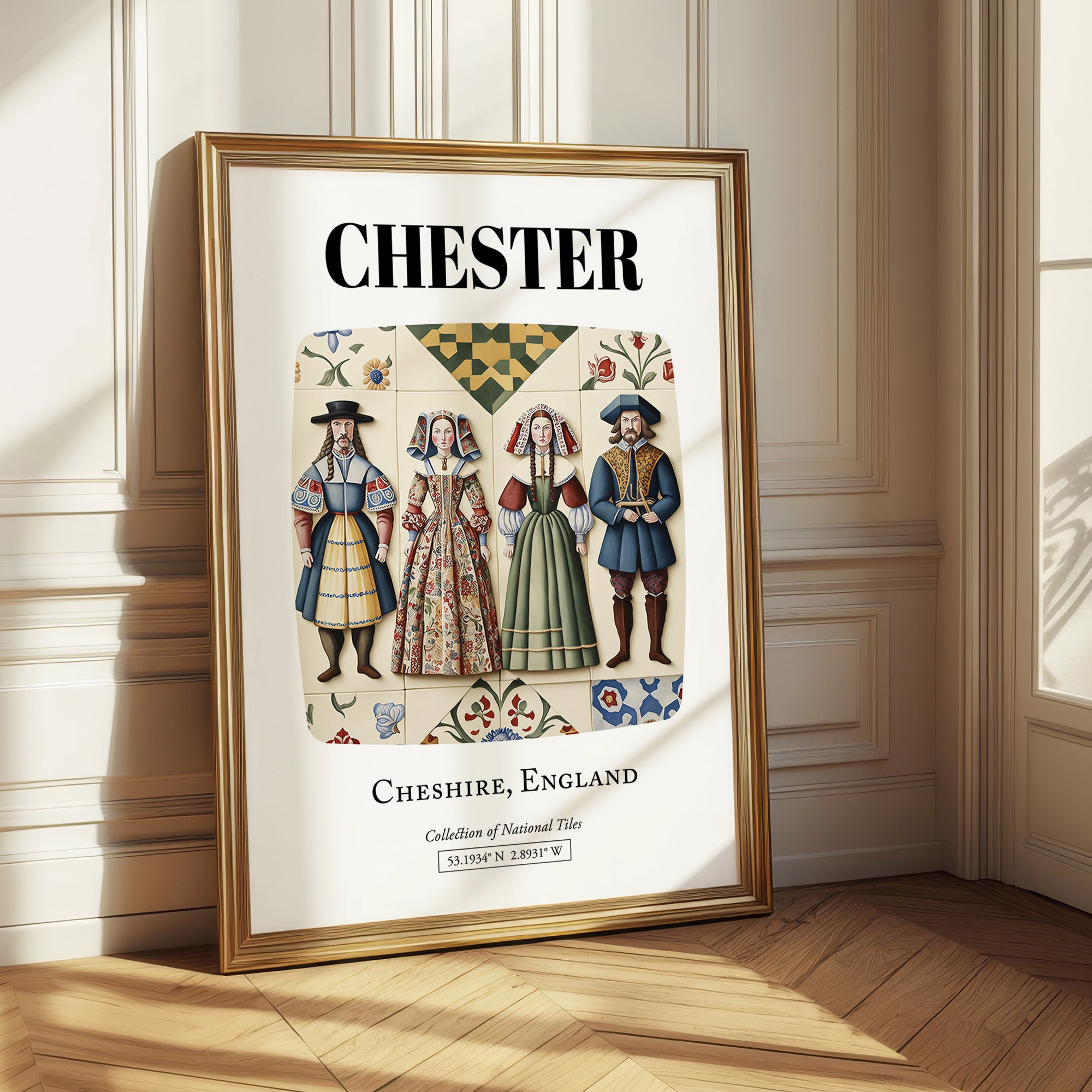Chester, England – Cityscape Wall Art, styled in a charming Paris street view