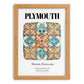 Plymouth, England – Travel Destination Art, set in oak frame