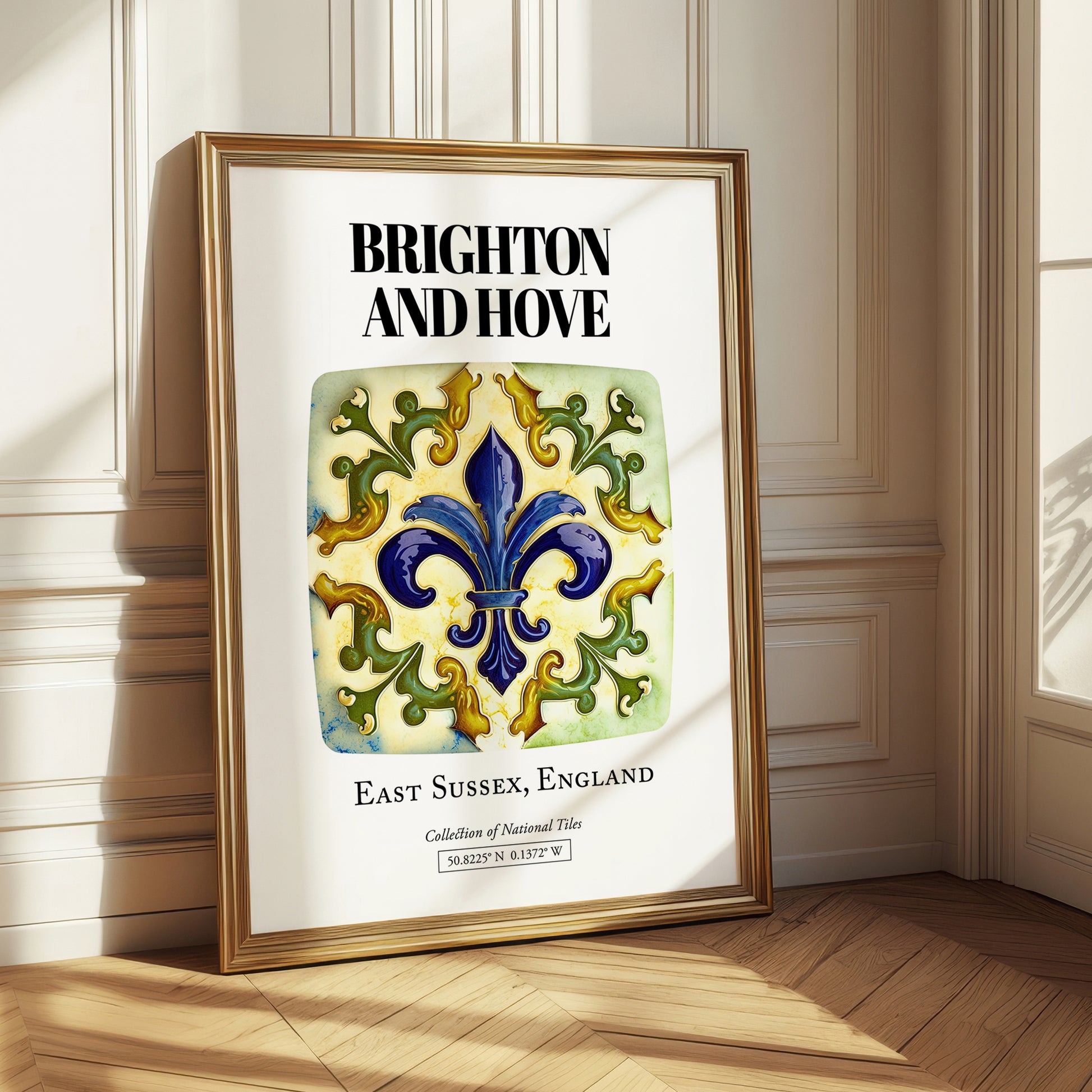 Brighton And Hove, England – Travel Poster, styled in a charming Paris street view