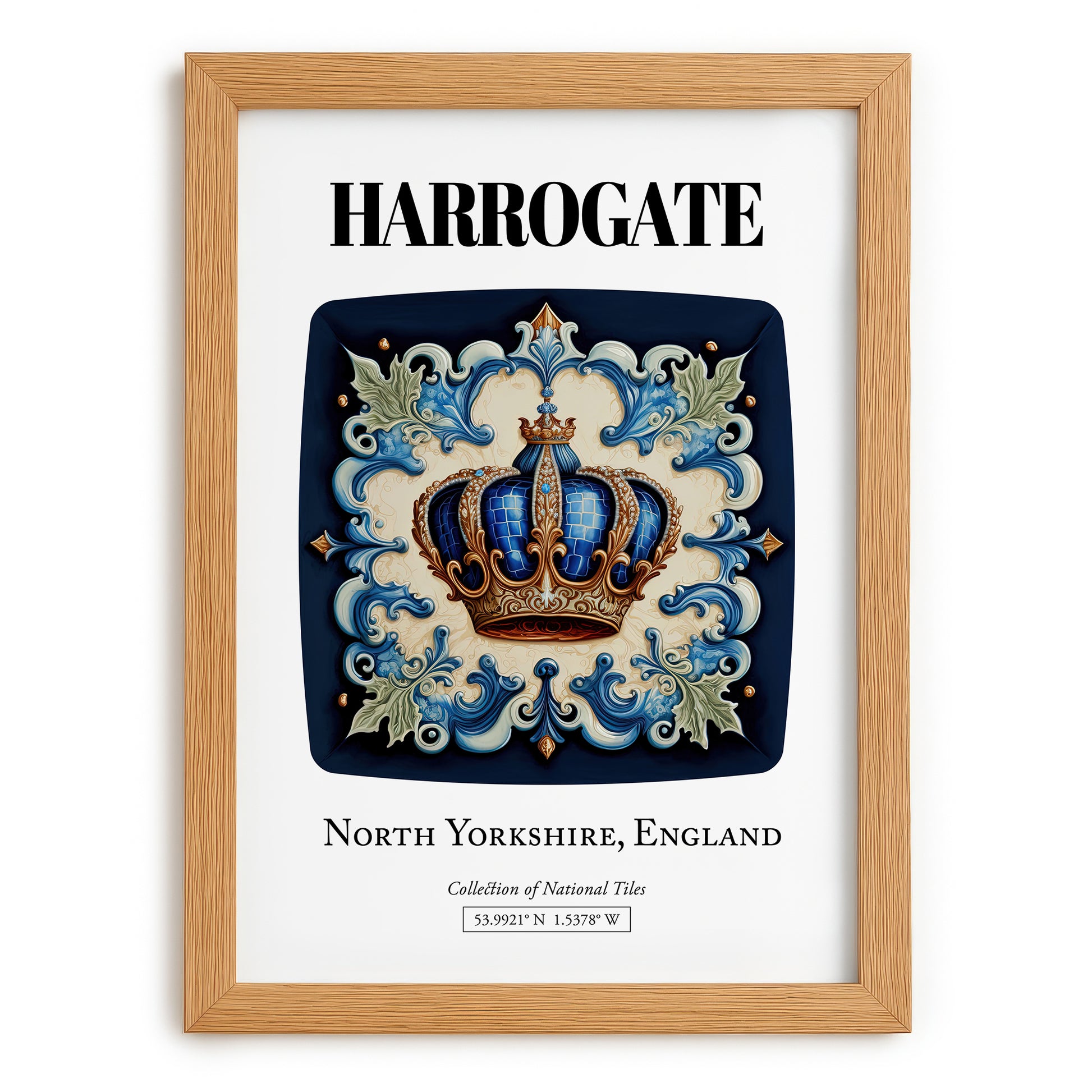 Harrogate, England – Travel Wall Decor, set in oak frame