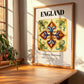 England, The United Kingdom – Tourist Destination Poster, clean layout with no caption