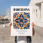 Barcelona, Spain – Travel Print, no-text version framed in wood