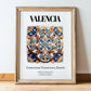 Valencia, Spain – Cityscape Wall Art, in wooden frame leaning on the floor