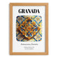 Granada, Spain – Travel Poster, set in oak frame