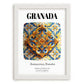 Granada, Spain – Travel Poster, placed in minimal white frame