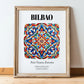 Bilbao, Spain – Travel Memories Wall Print, in wooden frame leaning on the floor