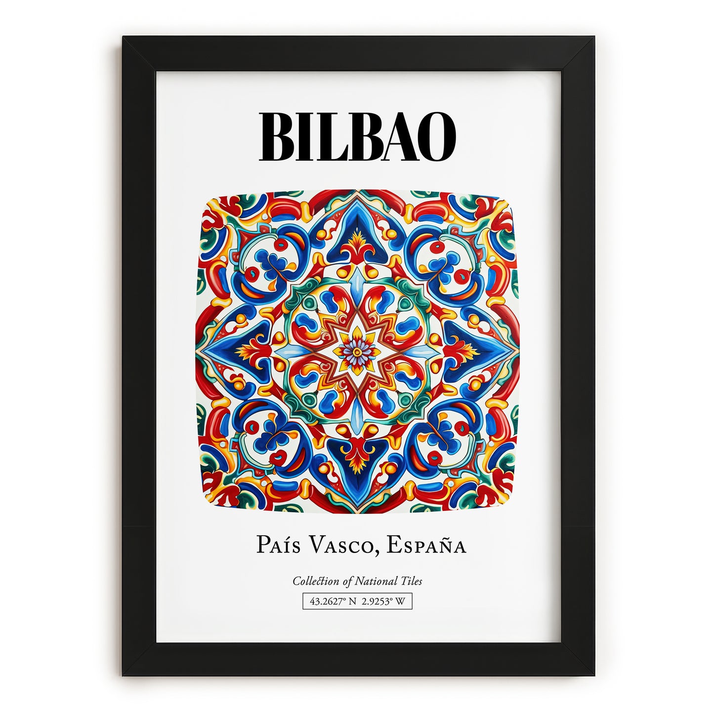 Bilbao, Spain – Travel Memories Wall Print, in sleek black frame