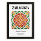 Zaragoza, Spain – Travel Poster, in sleek black frame