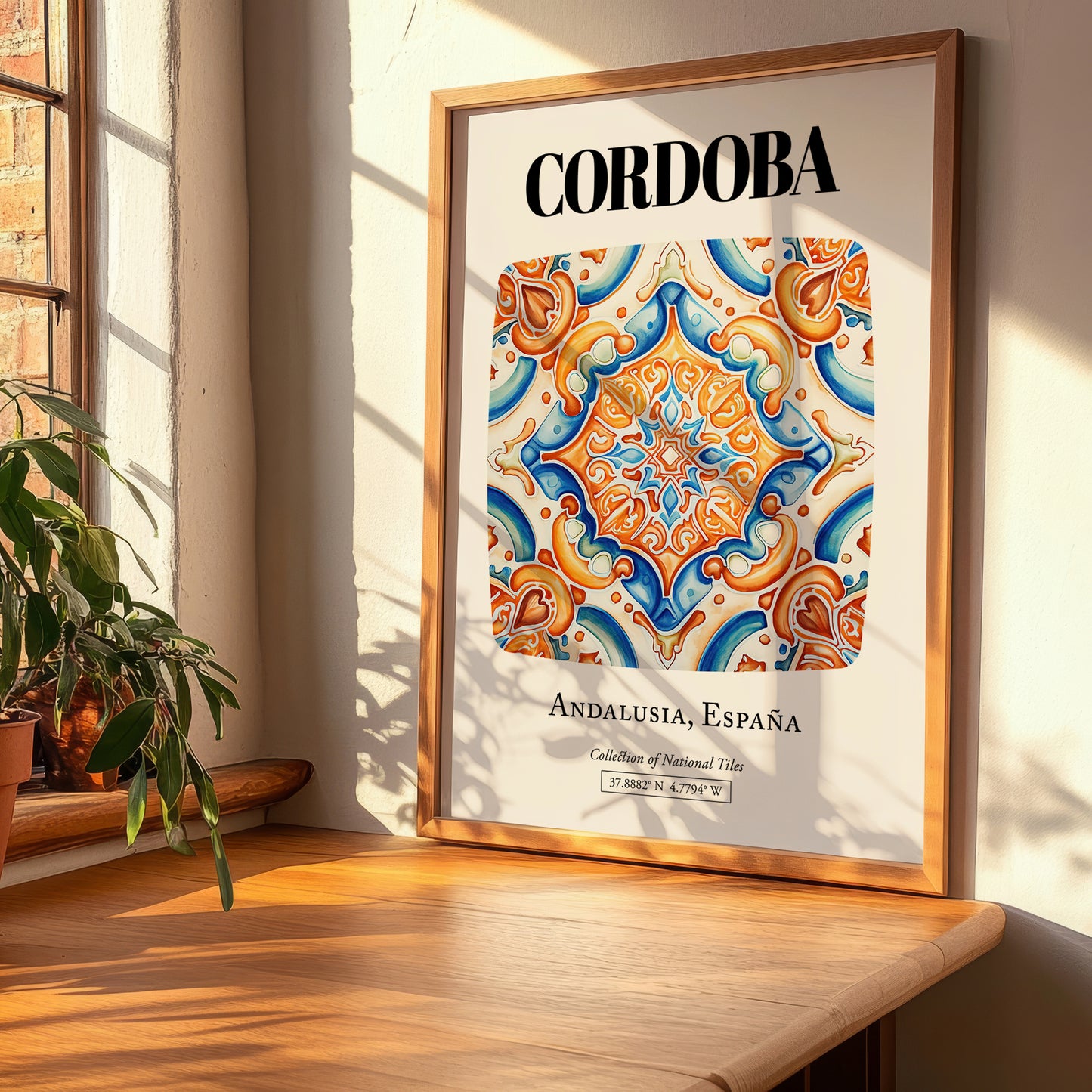 Cordoba, Spain – Country Culture Poster, clean layout with no caption
