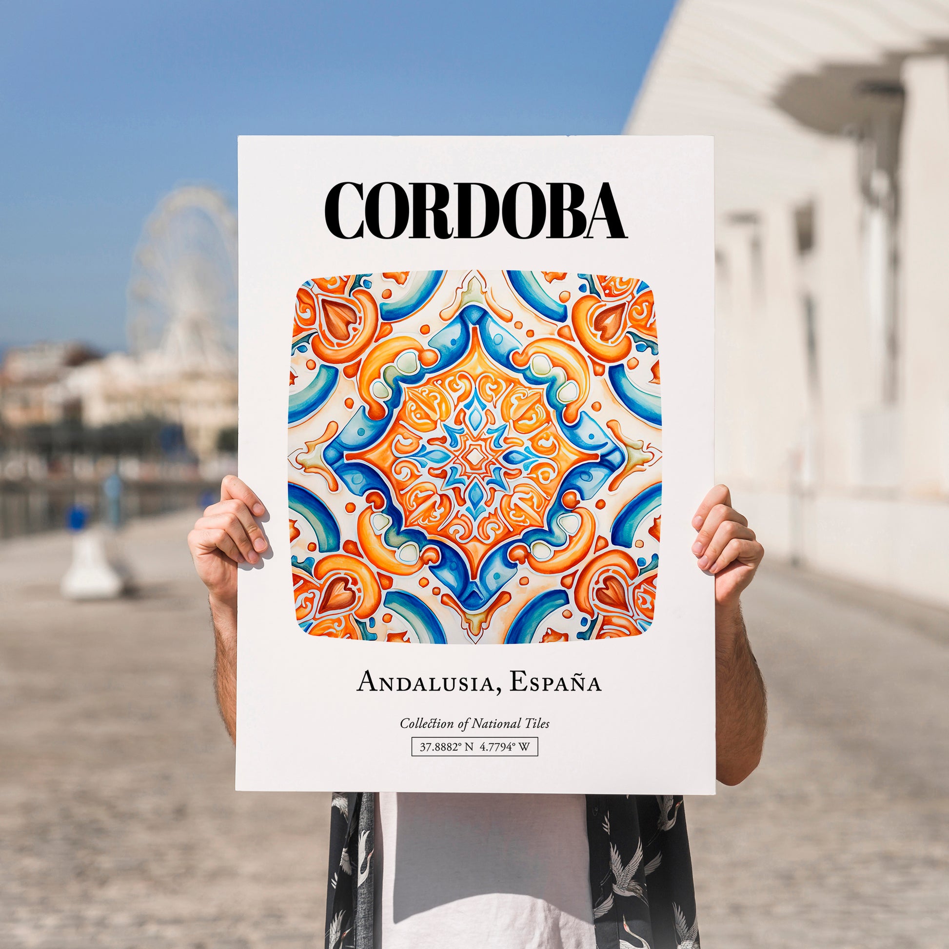 Cordoba, Spain – Country Culture Poster, no-text version framed in wood