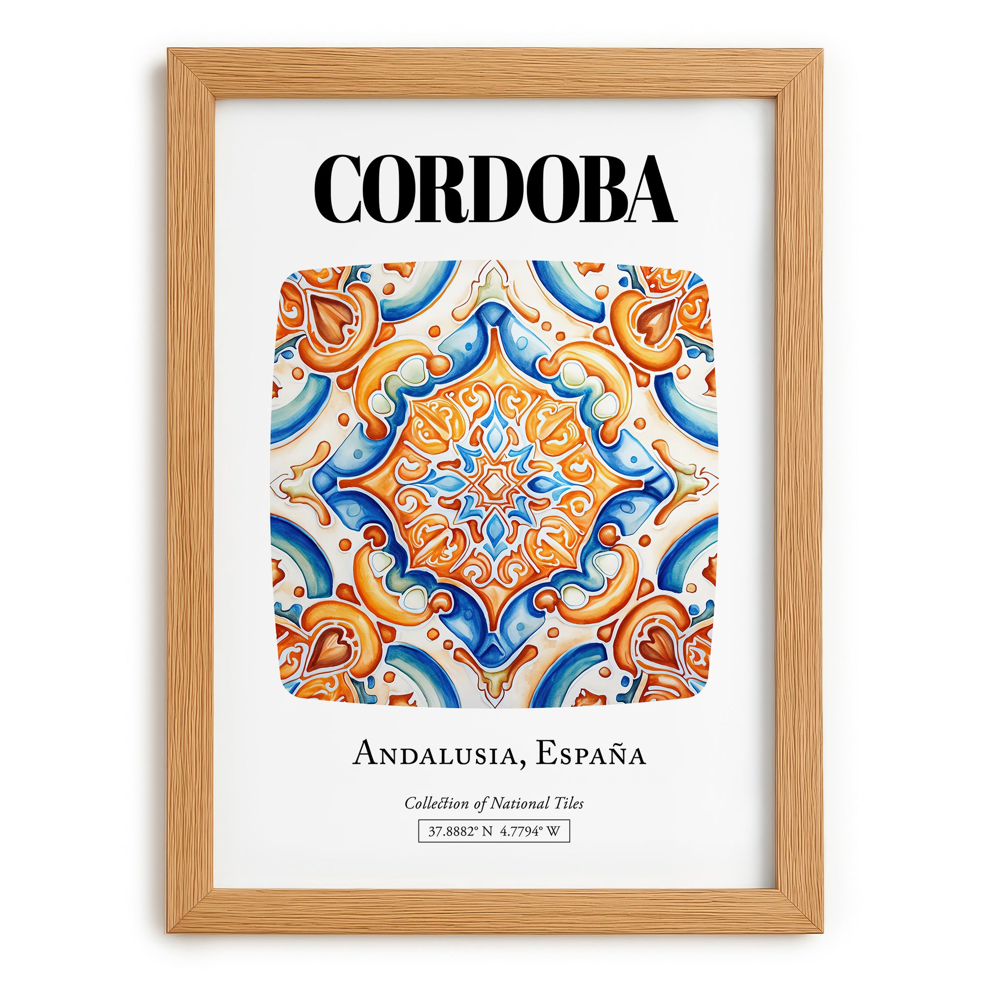 Cordoba, Spain – Country Culture Poster, set in oak frame