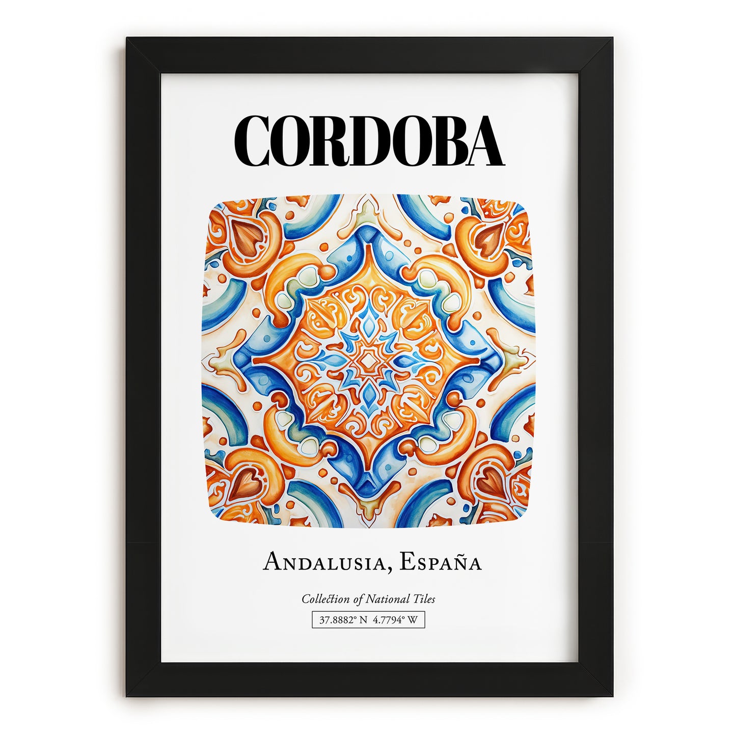 Cordoba, Spain – Country Culture Poster, in sleek black frame