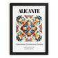 Alicante, Spain – Minimalist Travel Print, in sleek black frame