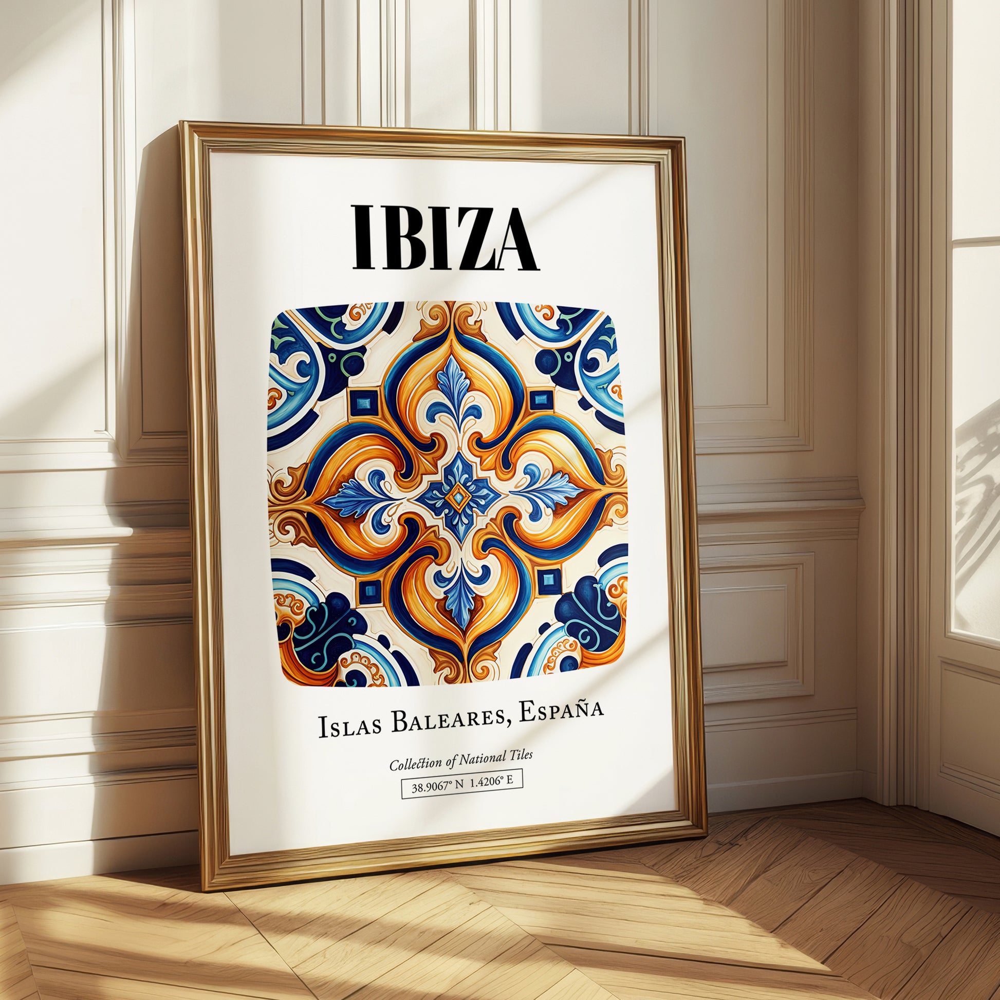 Ibiza, Spain – Historic Cities Art Print, styled in a charming Paris street view