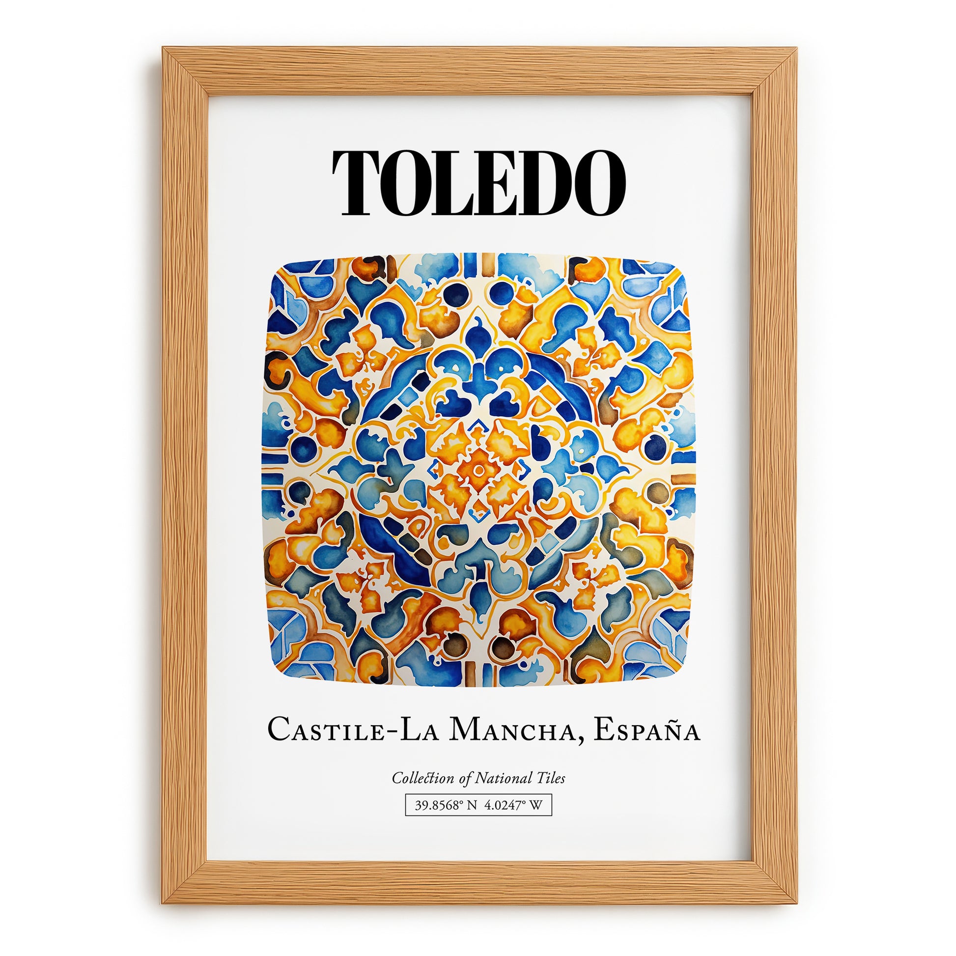 Toledo, Spain – Travel Memories Wall Print, set in oak frame