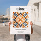 Cádiz, Spain – Travel Poster, no-text version framed in wood
